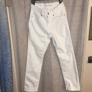 Levi's Women's Classic Straight Jeans White Denim Size 27 High Rise
